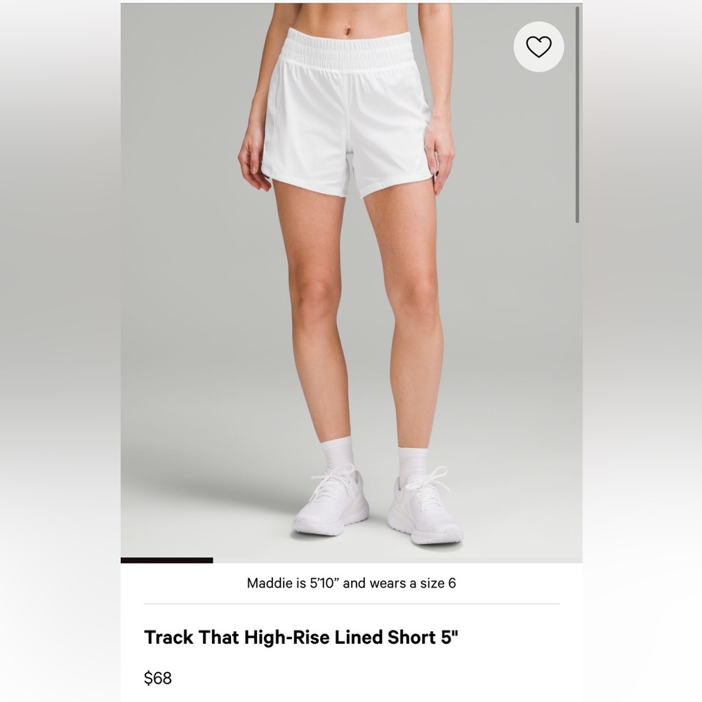 Lululemon track that white shorts